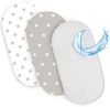 Totsy Baby Spannbettlaken Spannbettlaken Kinderwagen Stubenwagen Set - 2 x Bezug + wasserdicht Bild 4