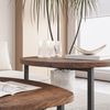 Runde Couchtische 2er Set Beistelltisch Kaffeetisch Holz Metall Untergestell Bild 5