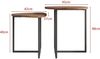 Runde Couchtische 2er Set Beistelltisch Kaffeetisch Holz Metall Untergestell Bild 2