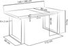 WFL GROUP Esstisch Valentino ausziehbar rechteckig loft mit schwarzen Metallbeinen (MADE IN EU, erhältlich in 3 Größen – 140/160/160 cm ausziehbar auf 180/200/240 cm), platzsparender Tisch in Holzoptik für Küche, Esszimmer oder Wohnzimmer Bild 2