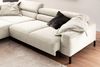 KAWOLA Sofa DELIA Ecksofa XL Cord cremeweiß mit motorischem Sitzvorzug Recamiere links 74 x 219 x 312 cm Bild 2