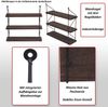 Wandregal HWC-K78, Hängeregal Schweberegal Regal, 3 Regalböden Metall Massiv-Holz Industrial 40x40x13cm ~ dunkelgrau Bild 2