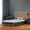 Polsterbett 90x200 cm mit 2 Bettkästen Grau Einzelbett Futonbett Bett Bettgestell Lattenrost Jugendbett Gästebett Bild 2