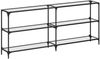 vidaXL Konsolentisch mit Glasplatte Transparent 194,5x30x81 cm Stahl 846034 Bild 2