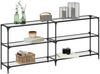 vidaXL Konsolentisch mit Glasplatte Transparent 194,5x30x81 cm Stahl 846034 Bild 3