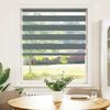vidaXL Doppelrollo Dunkelgrau 115x100 cm Stoffbreite 110,9 cm Polyester 4014108 Bild 2