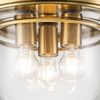 Quoizel QZ-WHISTLING-F-BB Badezimmerleuchte Whistling E27 40W IP44 Stahl, Glas; Messing gebürstet B:33cm Ø33cm dimmbar Bild 2