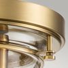 Quoizel QZ-WHISTLING-F-BB Badezimmerleuchte Whistling E27 40W IP44 Stahl, Glas; Messing gebürstet B:33cm Ø33cm dimmbar Bild 5
