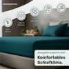 twenty:three® Bettlaken Lyocell Spannbettlaken Juice Petrol, Lyocell, Atmungsaktiv, Ultraweich, 100% TENCEL™ Lyocell, 120x200 Bild 2