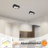 ZMH Deckenspots LED Aufbauspot - Schwarz Aufbaustrahler mit 2 Flammig Schwenkbar Deckenstrahler Warmweiß Aufbauleuchte Modern 2x5W GX53 Eckig Flach für Küche Wohnzimmer Esszimmer Korridor Flur Bild 5