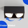 ZMH Deckenspots LED Aufbauspot - Schwarz Aufbaustrahler mit 2 Flammig Schwenkbar Deckenstrahler Warmweiß Aufbauleuchte Modern 2x5W GX53 Eckig Flach für Küche Wohnzimmer Esszimmer Korridor Flur Bild 4