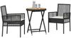 vidaXL Garten Bistro Set 3 pcs Schwarz Poly-Rattan 3334967 Bild 3