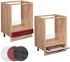 Herdumbauschrank Fame-Line Bordeaux Hochglanz 60 cm ohne Arbeitsplatte Vicco Bild 5