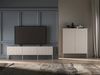 Selsey 'Derriva' TV-Lowboard mit geriffelten Fronten, hellbeige, ca. 50 x 170 x 37 cm Bild 3