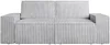 Vente-unique - AMELIA Sofa SamtStoff Grau - B 95 cm x H 85 cm x L 210 cm Bild 2