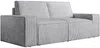 Vente-unique - AMELIA Sofa SamtStoff Grau - B 95 cm x H 85 cm x L 210 cm Bild 3
