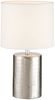 Fischer & Honsel 50662 Tischleuchte Prata 35cm silberfarben Leinen weiss E14 Bild 2