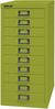 Bisley MultiDrawer™, 29er Serie, DIN A4, 10 Schubladen, Farbe grün Bild 2