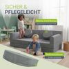 Juskys Kindersofa Kayo –Cord, modular & weich, Sofa für Kinderzimmer & Spielzimmer, sicher, flexibel, pflegeleicht, mit abnehmbaren Bezügen – Hellgrün Bild 3