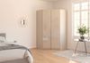 OTTO home Eckkleiderschrank Kleiderschrank Schrank Ankleidezimmer Schlafzimmer Garderobe AGORDO (in zwei Griff-Farben, Breite/Tiefe 117x117 cm, Höhen 210/229 cm) mit Glastüren, voll ausgestattet mit viel Stauraum MADE IN GERMANY Bild 2