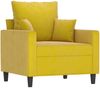 vidaXL 4-tlg. Sofagarnitur mit Kissen Gelb Samt 3201696 Bild 5