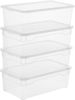 Rotho 4er-Set Aufbewahrungsbox CLEAR mit Deckel 5 L transparent 34x19x11 cm Bild 3
