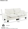 2-Sitzer Sofa aus Chenille mit abnehmbaren Armlehnen, beige Bild 4