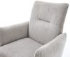 Drehstuhl Jova-Flex mit Armlehnen Cord Silbergrau Fußkreuz Effektfinish Titan 360° drehbar Taschenfederkern Bild 4