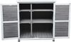 LECO Gartenschrank MOMO, Tannenholz grau-weiß lasiert, 87x47x95 cm Bild 2