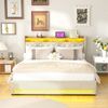 Polsterbett 180×200 cm mit ergonomischem Komfortdesign, Samtbezug in Beige Bild 4