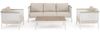 Garten-Set Seluia aus Aluminium, modern und wetterfest, weiß sand, für 4 Personen Bild 3