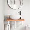 vidaXL Waschbeckenregal Wandmontage Stahl und Massivholz Buche 3302376 Bild 2