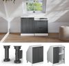 Dachschrägenschrank Rion Anthrazit Landhaus 60x81.6 cm mit 2 Türen, Schrankkorpus 60 cm Tiefe Vicco Bild 5