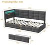 PXloue Polsterbett Daybett Tagesbett, Schlafsofa,2 Schubladen, Mit LED und USB-Ladeanschluss,90x200 cm Bild 4