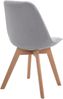 Besucherstuhl LAGOS - Stoff Grau 48x55x84 cm Hellbraun | Besucherstühle Konferenzstuhl Wartezimmerstuhl Bürostühle Bürostuhl Konferenzraum Wartezimmer Bild 3