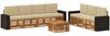 vidaXL Sofagarnituren mit Kissen 8 pcs Massivholz Akazie 3384124 Bild 2