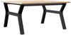 vidaXL Couchtisch Y-Gestell 80x80x45cm Massivholz Kiefer und Stahl 3282707 Bild 2