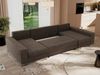 U-förmiges Ecksofa auf goldenen Metallbeinen, mit Schlaffunktion und drei Bettkästen für das Wohnzimmer - DORIAN U - Braun Velours Bild 4