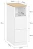 SoBuy FBT149-WN Nachttisch, Spanplatte, Melamin, Weiß, 35 x 60 x 20 cm Bild 3