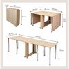 Rodnik Esstisch Maxi (mit Rollen, vormontiert, für bis zu 12 Personen, Tisch ausklappbar bis 275 cm), klappbarer 5-in-1 platzsparender Multifunktionstisch Bild 2