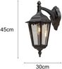 Konstsmide Firenze 7212-750 Wandleuchte B: 23,5cm T: 30cm H: 48cm / 1x100W / IP43 / lackiertes Aluminium / matt-schwarz Bild 4