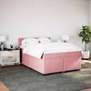 vidaXL Boxspringbett mit Matratze Dunkelrosa 140x200 cm Samt 3286341 Bild 3