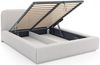 Selsey 'Comoves' Polsterbett 160x200 mit Chenillebezug, LED, Bettkasten und Lattenrost, Hellgrau Bild 4
