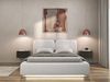 Selsey 'Comoves' Polsterbett 160x200 mit Chenillebezug, LED, Bettkasten und Lattenrost, Hellgrau Bild 2