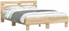 vidaXL Bettgestell mit Kopfteil Sonoma-Eiche 135x190 cm Holzwerkstoff 3207443 Bild 4
