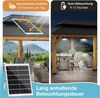 Jibenhome LED Solarleuchte Solar Pendelleuchten Außen 1/2/3/4 Kopf,mit Extra Großes Solarpanel, 5 Beleuchtungsmodi & Fernbedienung, mit 5m Kabel,für Garage, Patio Bild 3