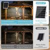 Jibenhome LED Solarleuchte Solar Pendelleuchten Außen 1/2/3/4 Kopf,mit Extra Großes Solarpanel, 5 Beleuchtungsmodi & Fernbedienung, mit 5m Kabel,für Garage, Patio Bild 4