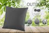 heimtexland Â® OUTDOOR Lounge Dekokissen LOTUS EFFEKT wetterfest 45x45 Garten Kissen Outdoorkissen Typ551 dunkelgrau Bild 2