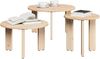 vidaXL Couchtisch 3 pcs Natur Massivholz Kiefer 873562 Bild 2