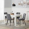 Homestyle4u Polsterstuhl 6er-Set, Samt grau, 43,5 x 88 x 50 cm Bild 5